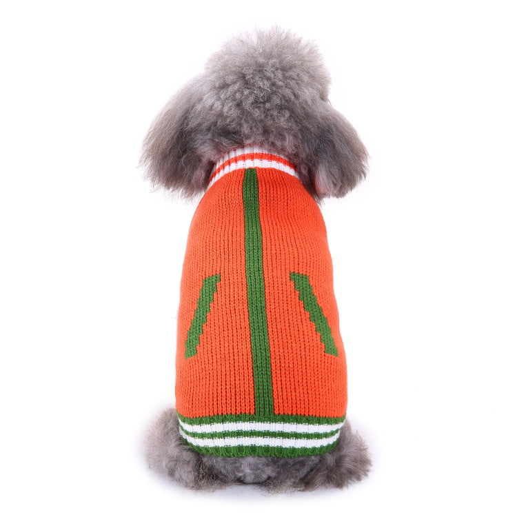 Pet Christmas Bone Stripe Sweater