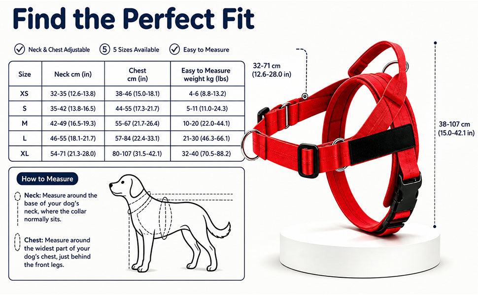 No-Pull Reflective Dog Harness With Padded Handle