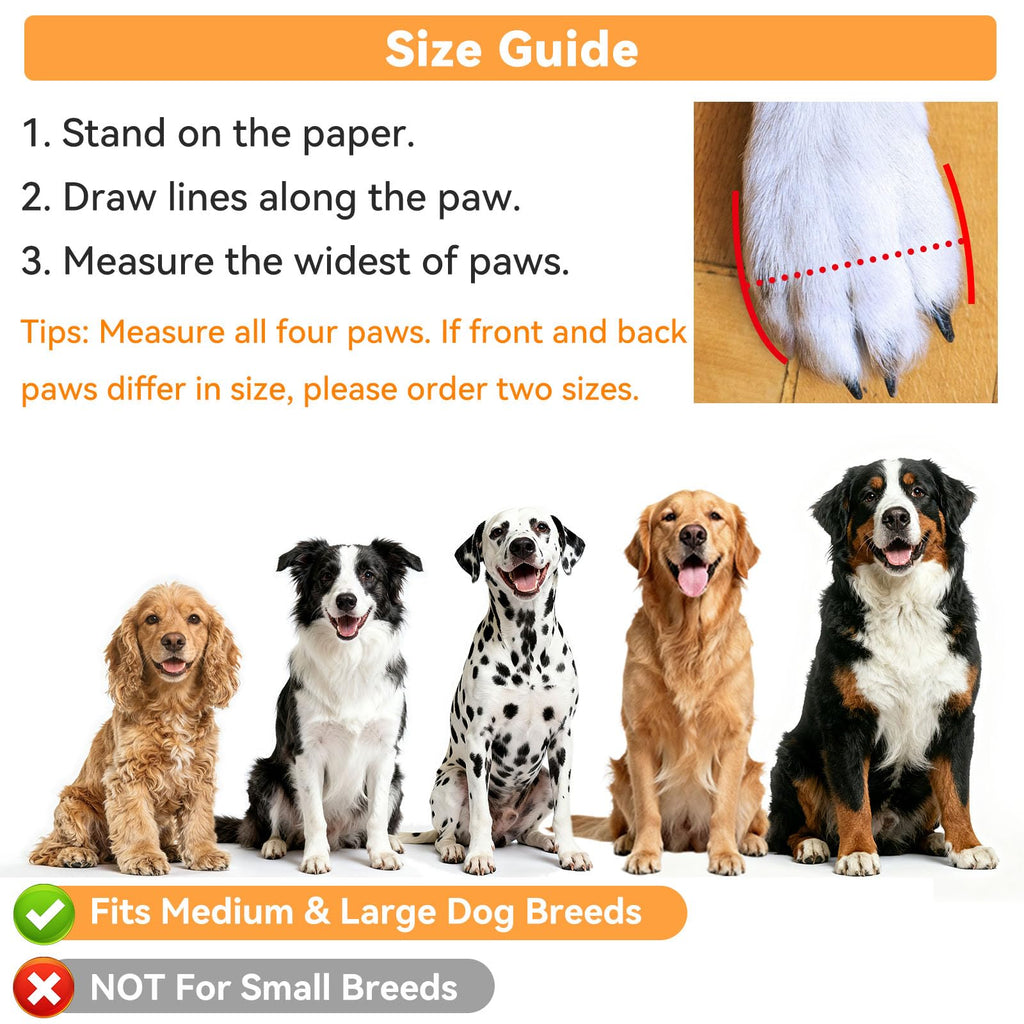 Winter Dog Boots for Medium and Large Dogs