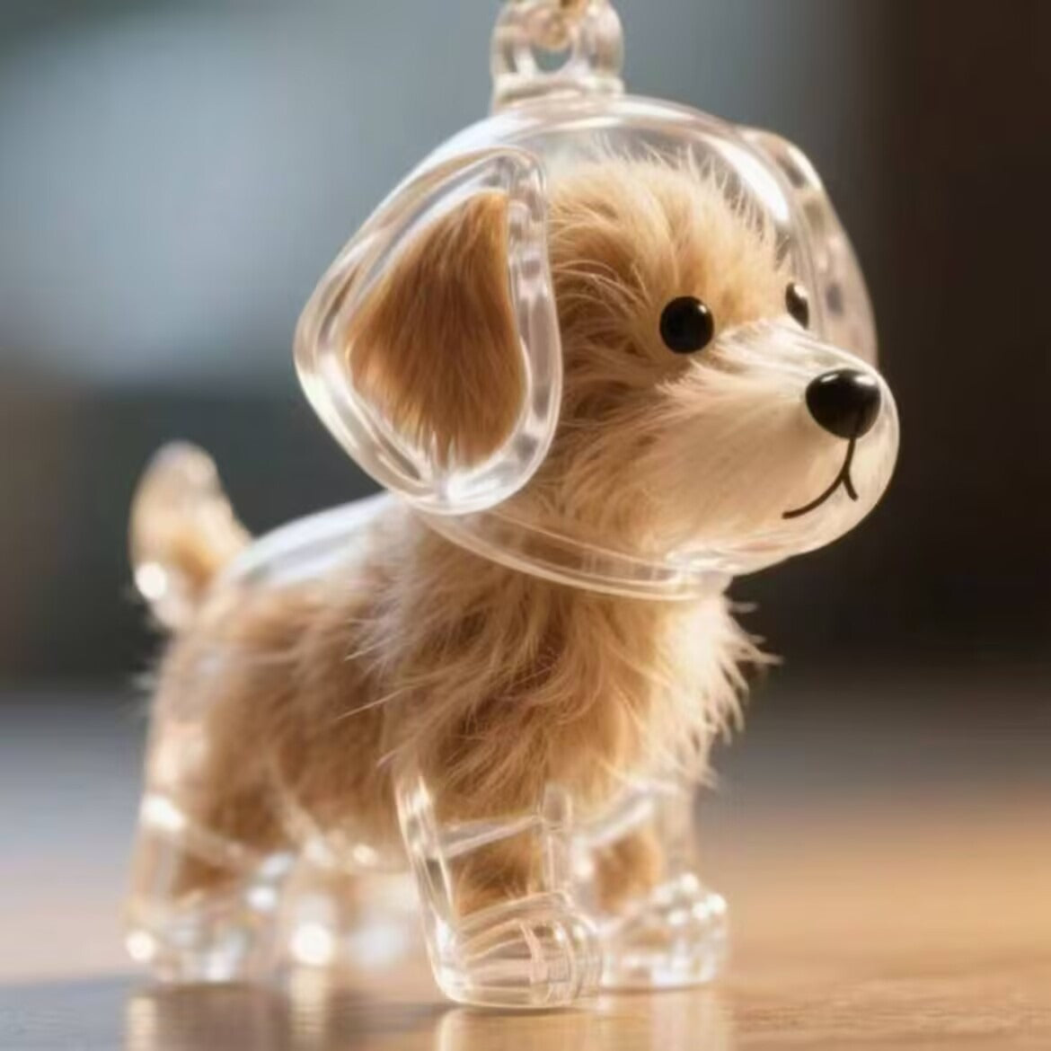 Transparent Puppy Fur Storage Box