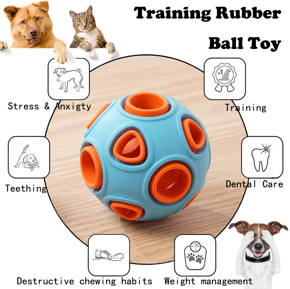 Rubber Dog Balls With Bell Sound, 2-Pack