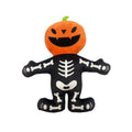 Halloween Pumpkin Skeleton Plush Dog Toy