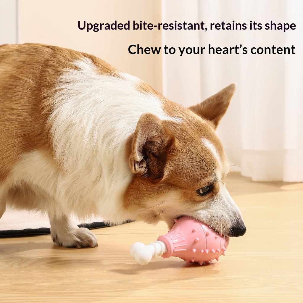 Tpr Chicken Leg Shaped Dog Treat Dispensing Toy - Durable Dental Chew Interactive Puzzle Feeder For Sniffing Boredom Relief And Energy Burni