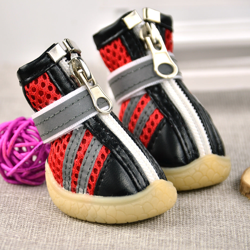 Reflective Breathable Mesh Dog Shoes