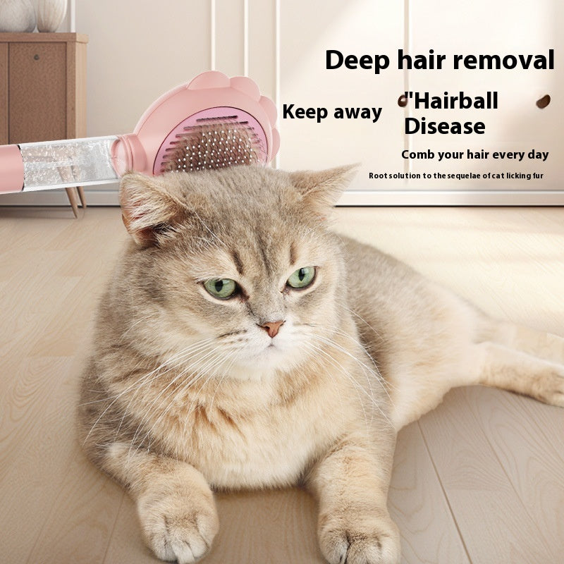 Self-Cleaning Dog Grooming Brush with Spray