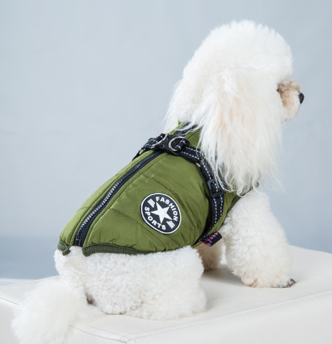 Warm Fleece-Lined Reflective Dog Overalls