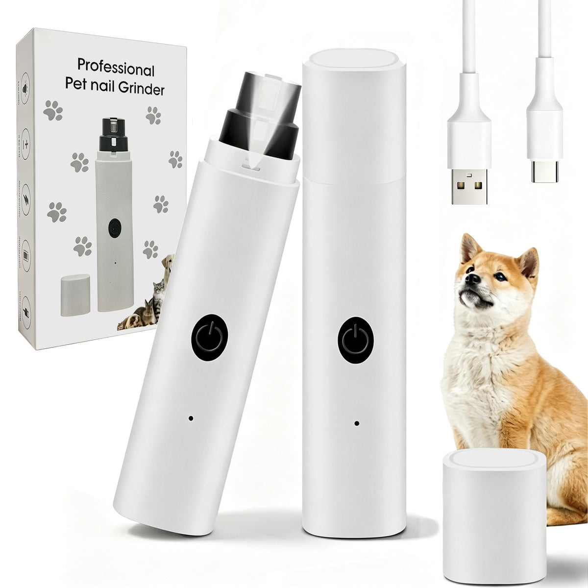 2-Speed Dog Nail Grinder With LED Lights