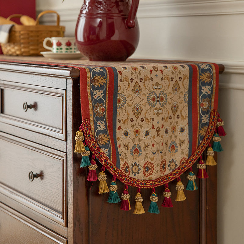 Vintage American Fringe Long Table Runner