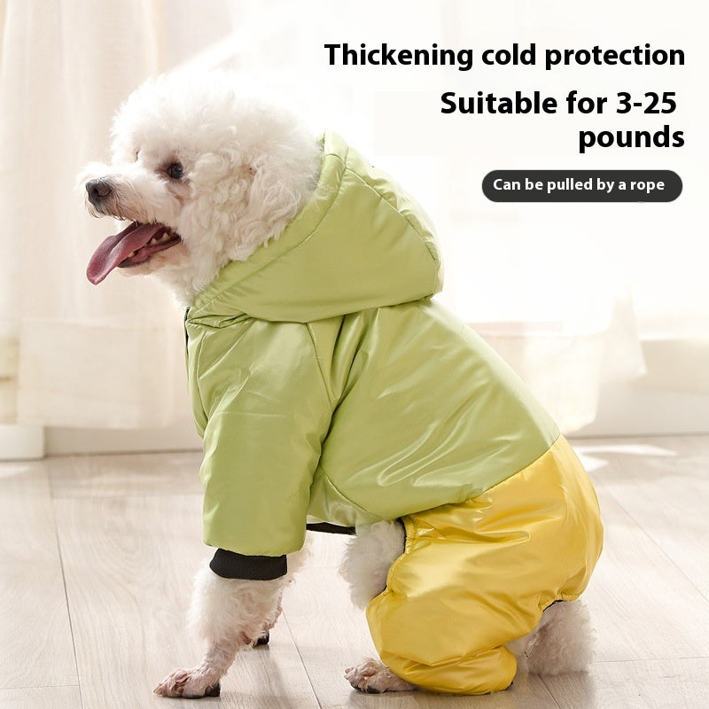 Waterproof Windproof Cotton Four-Leg Dog Coat