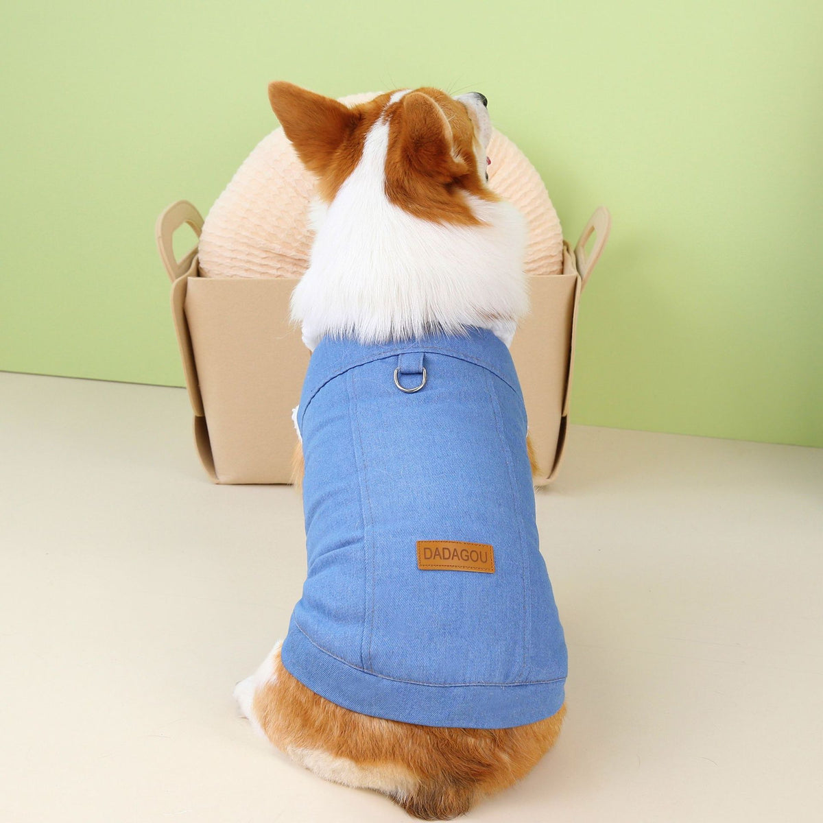 Corgi Denim Cotton Dog Coat