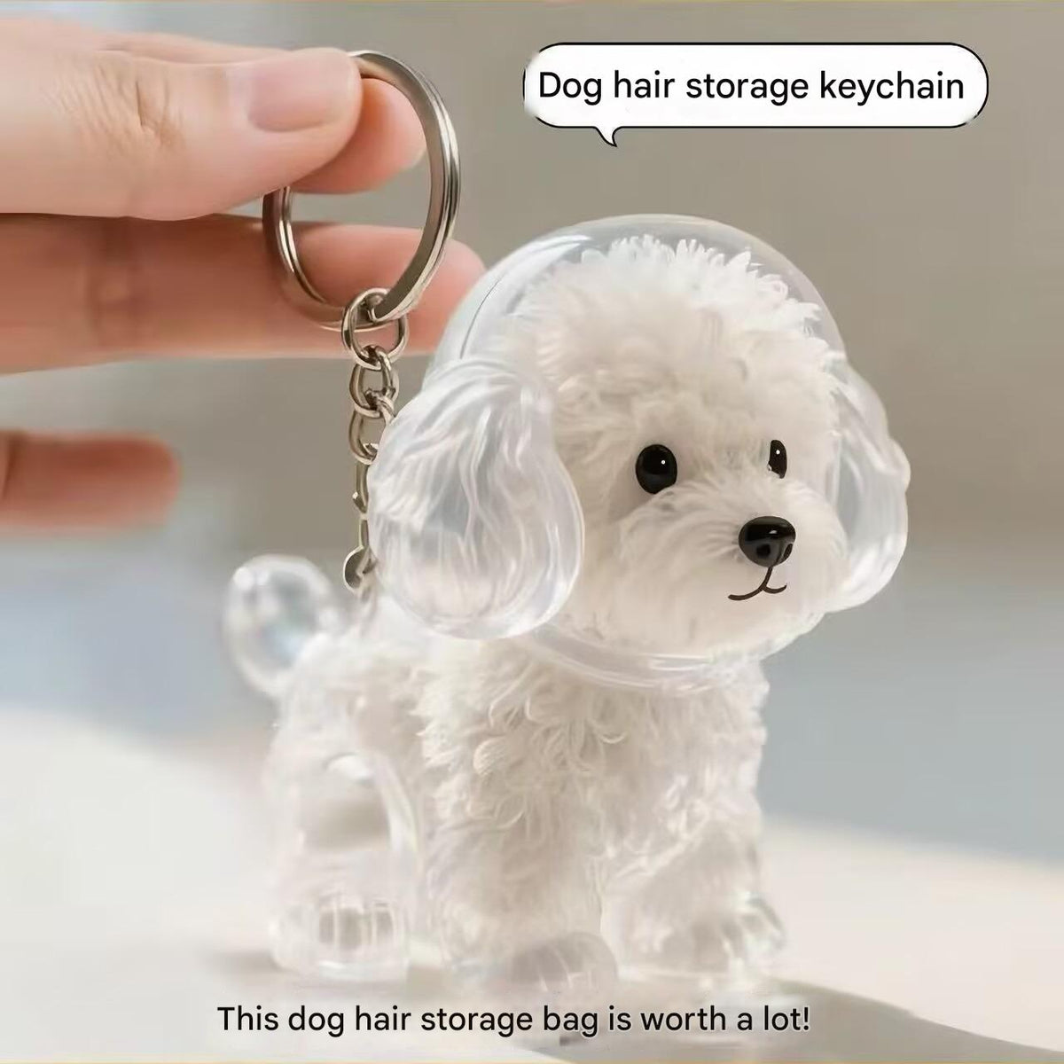 Transparent Puppy Fur Storage Box
