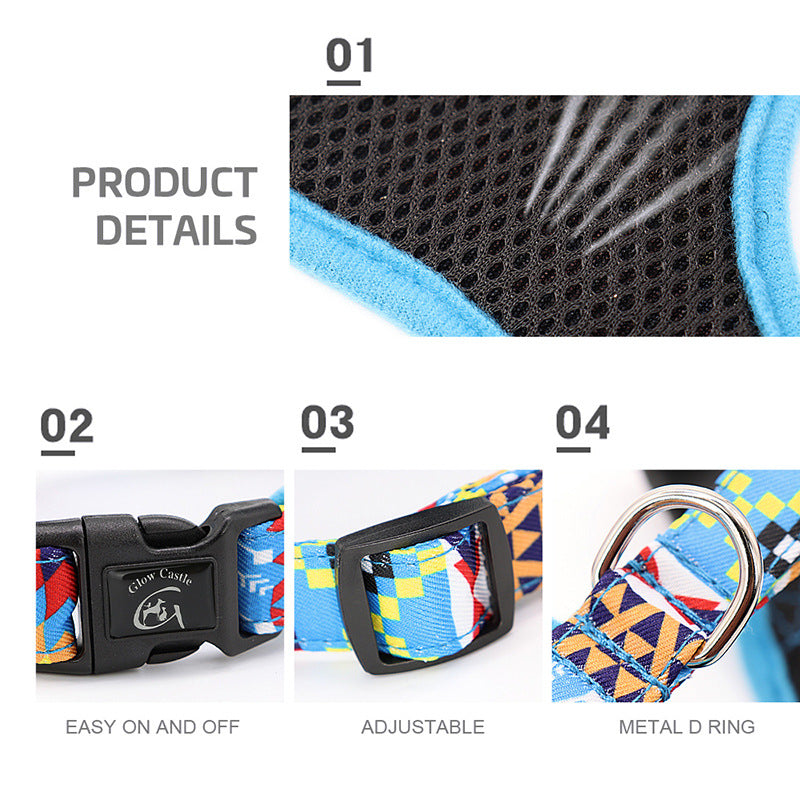 New Plaid Pet'S Chest-Back Trendy Small And Medium Sized Dog Breathable Chest Strap Dog Traction