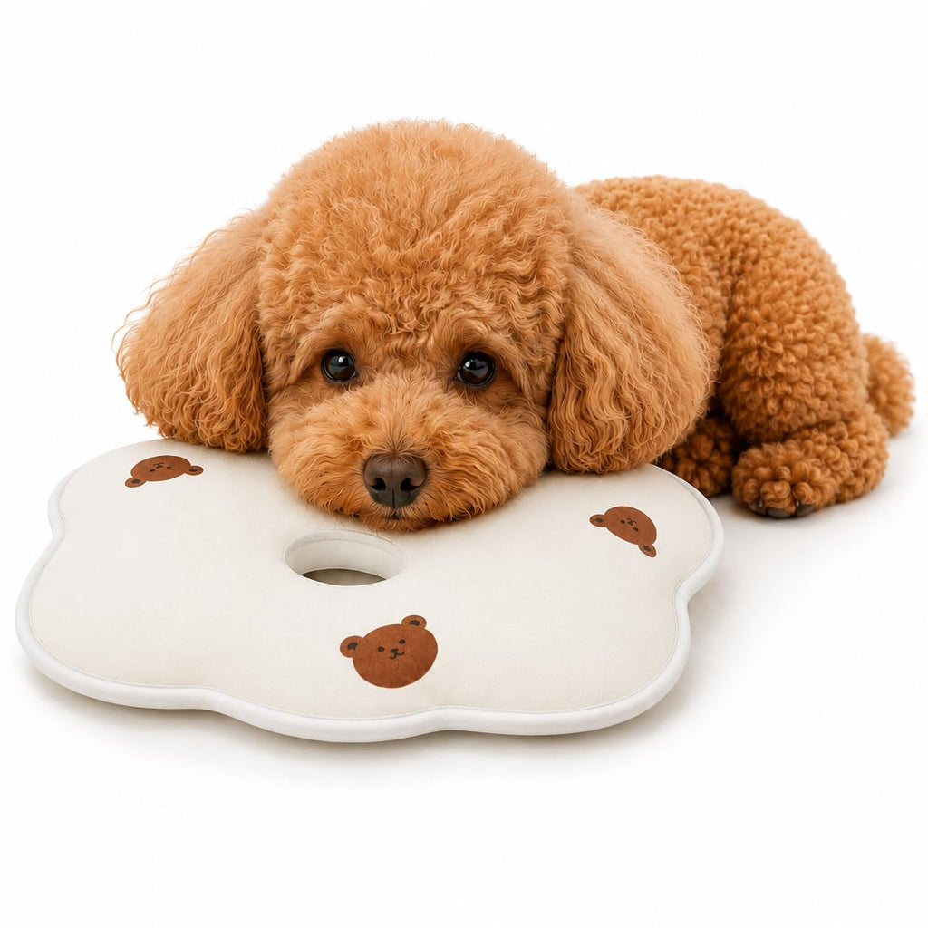 Bear-Shaped Memory Foam Pillow For Small Dogs