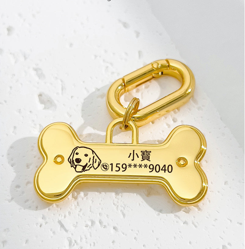 Engraved Anti-Loss Dog Identification Tag