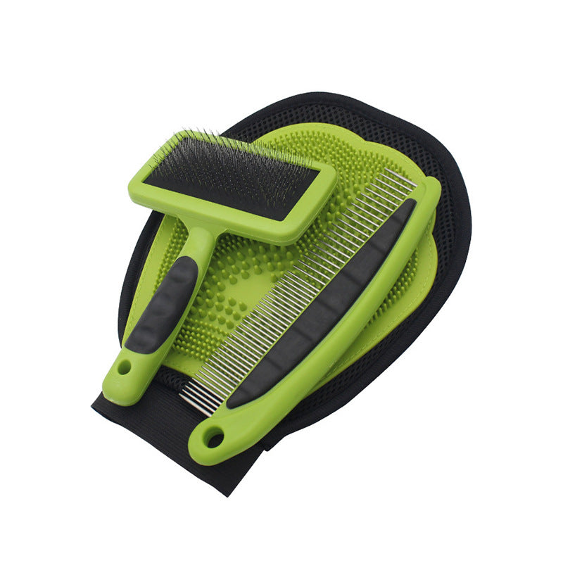 Pet Cleaning Set With Rake Comb