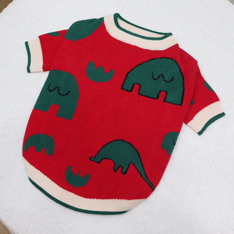 Sweater Elephant Cartoon Short Fat Dog