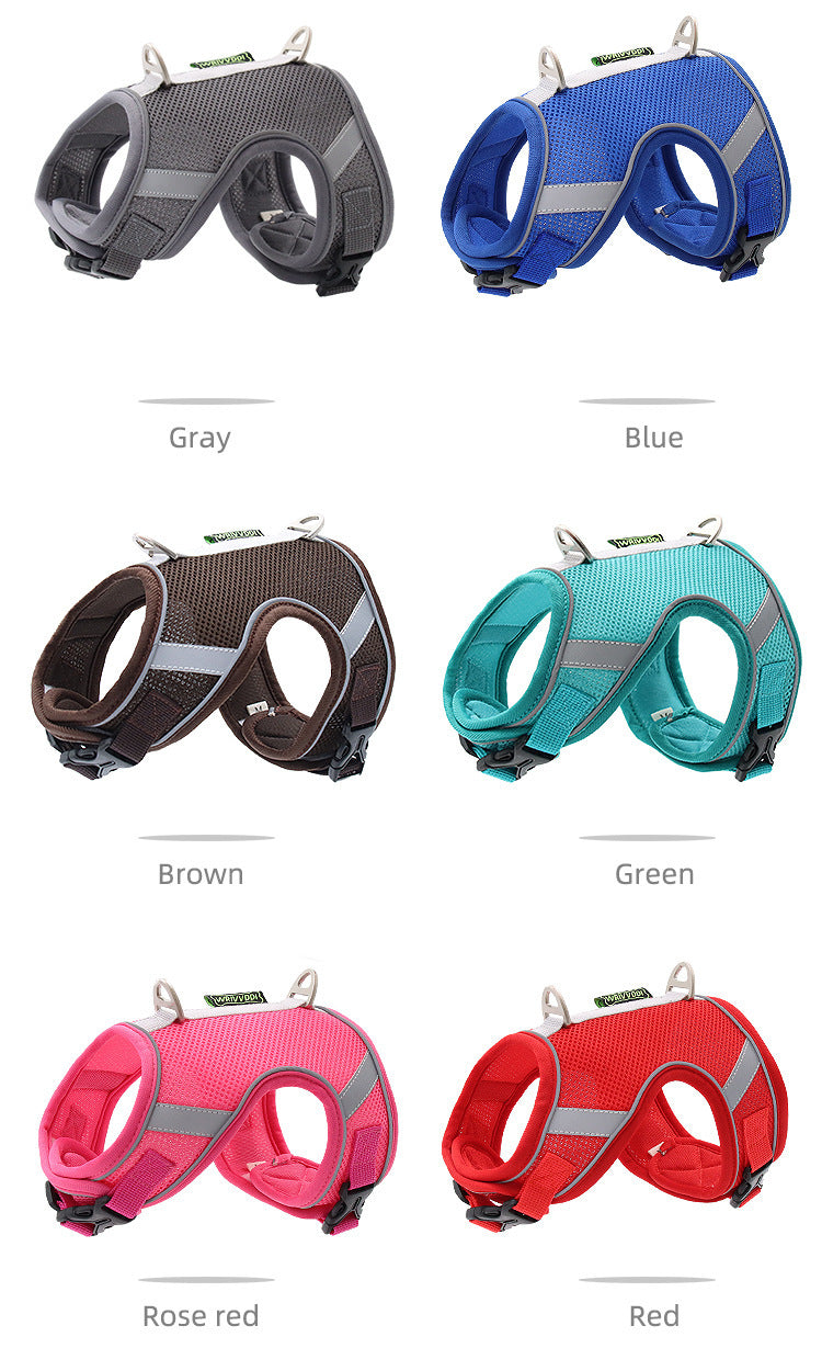 Adjustable Reflective Mesh Dog Harness
