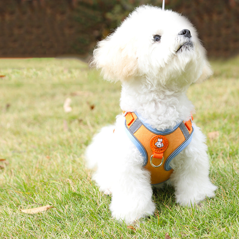 Going Out Universal Reflective Suede Leash Chest Strap