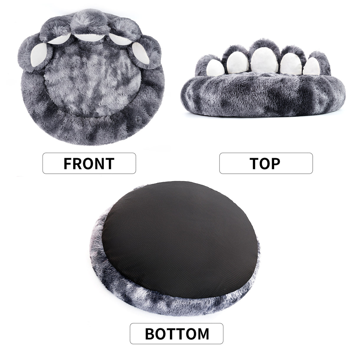 Hand-Shaped Brush Nest Tie-Dye Dark Gray