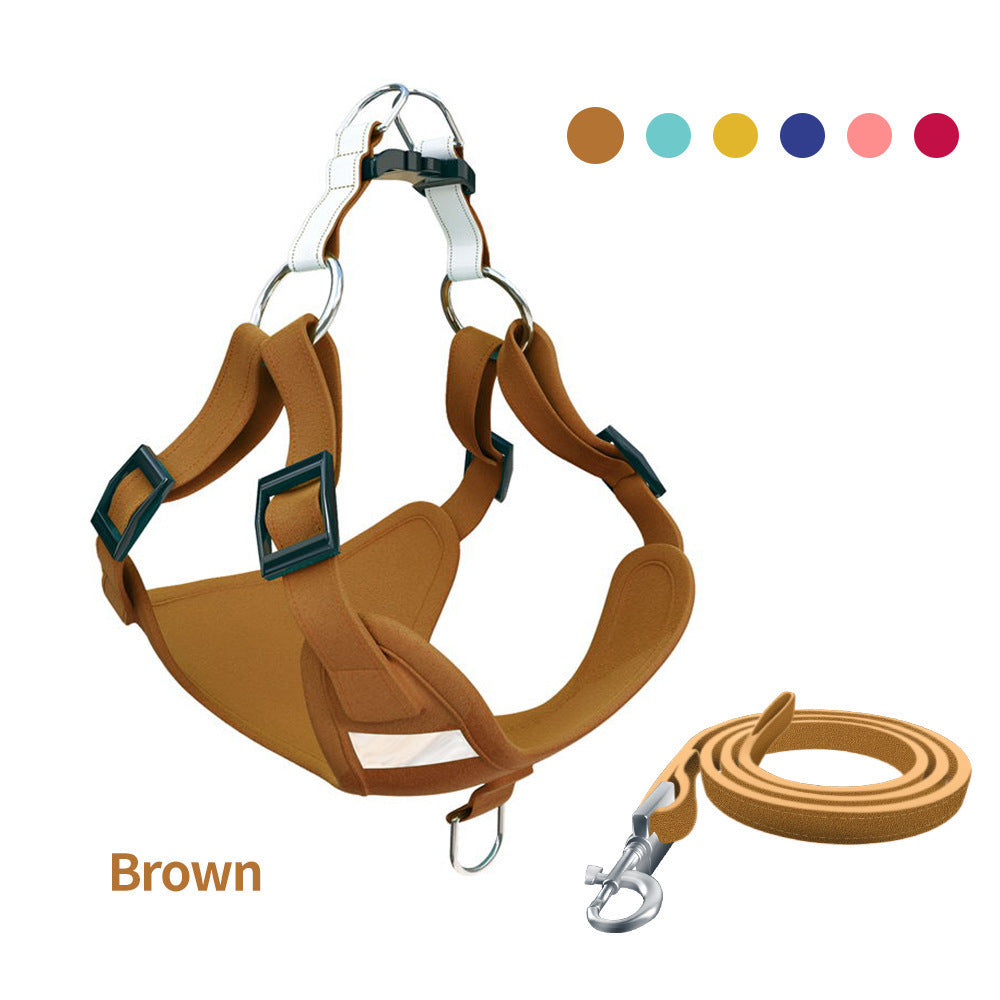 Reflective Dog Leash Vest Harness Set