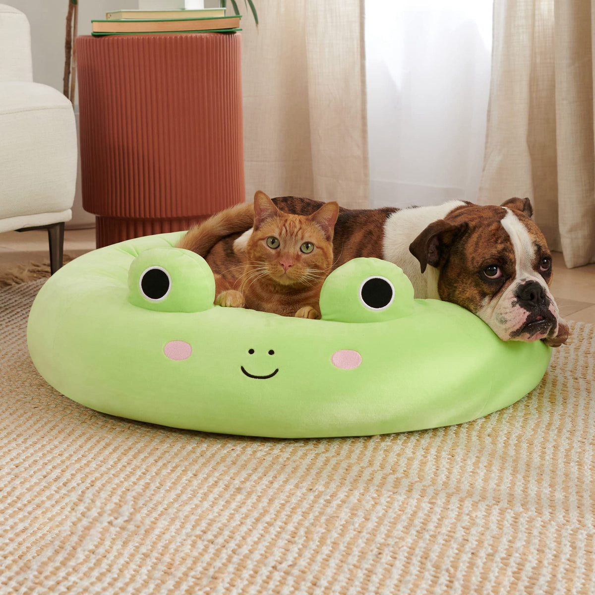Animals and Fruits Plush Dog Bed