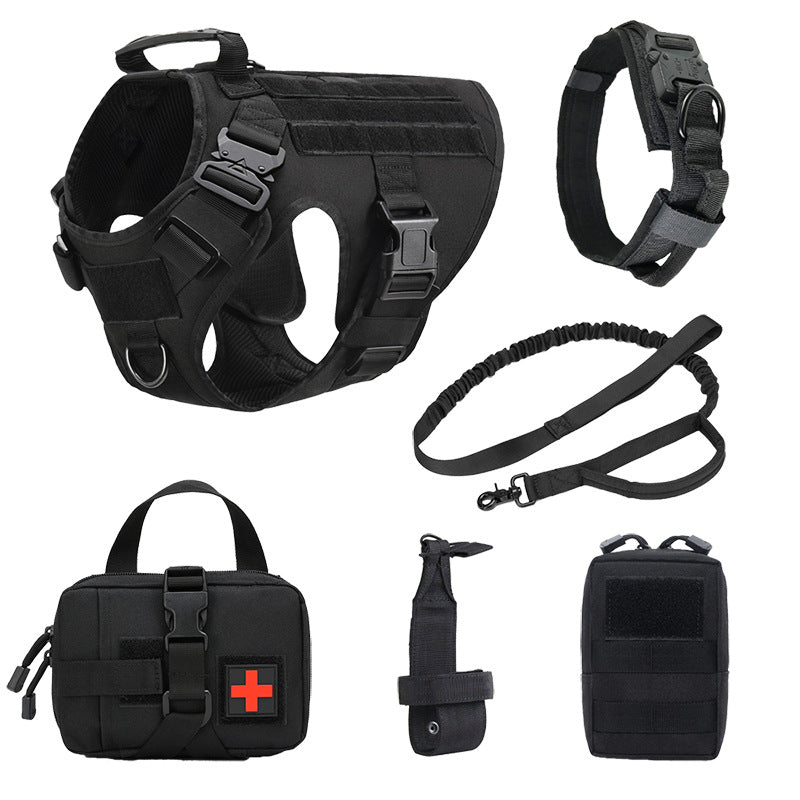 Pet Vest Dog Training 6-Piece Set Battle Suit