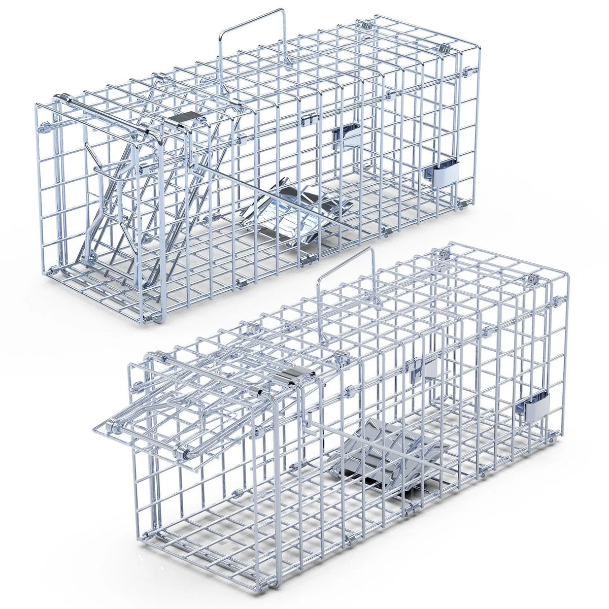 2-Pack Humane Mouse Traps – Instant-Lock One-Way Door, 2 Mm Galvanized Metal, Safe For Kids & Pets, Indoor/Outdoor Reusable Catcher, Easy-Se