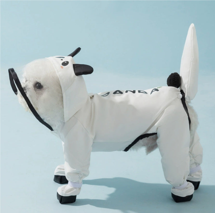 Dog Rain Cape With Attached Feet