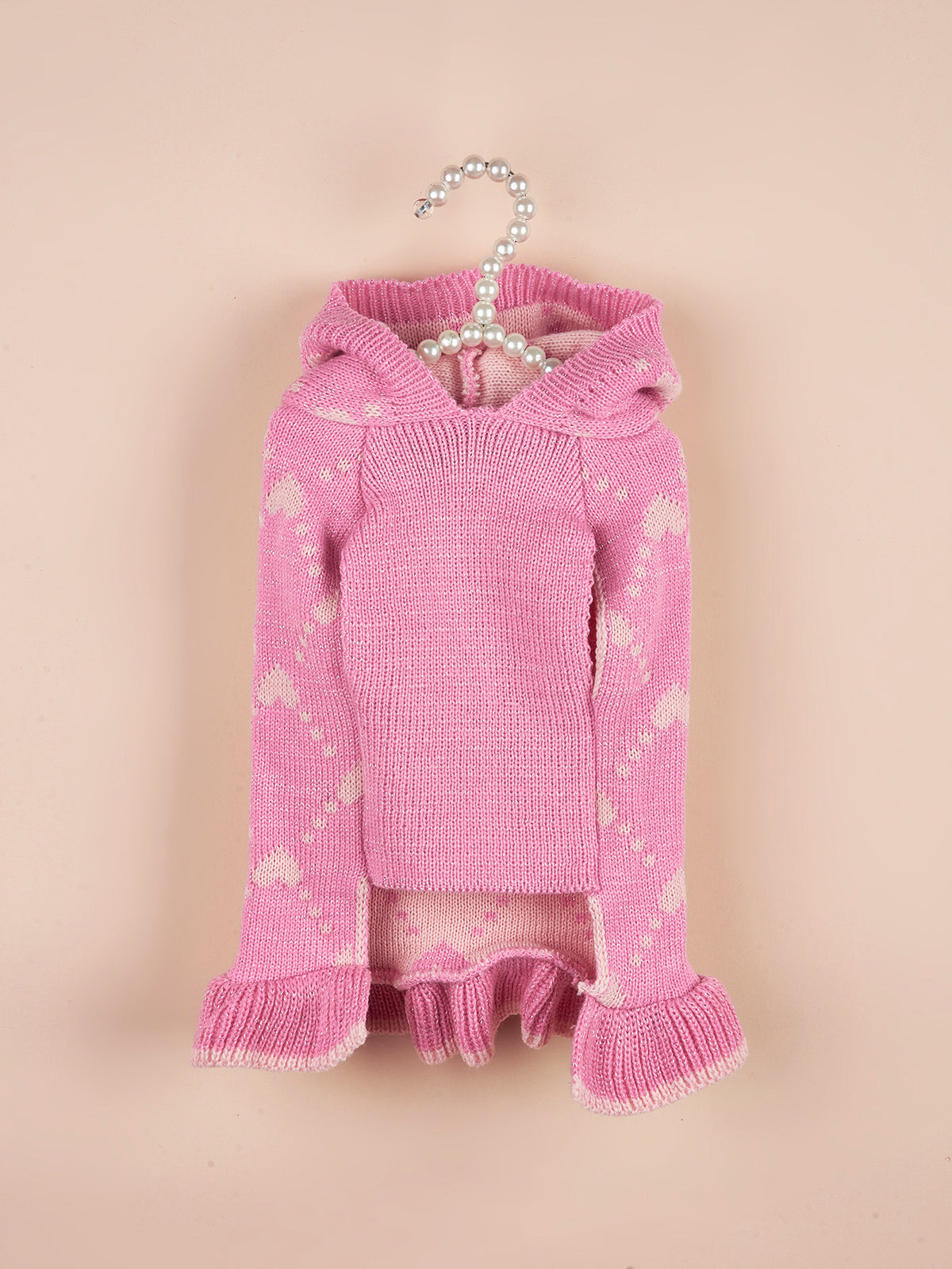 Small Dog Winter Knit Hoodie Dress