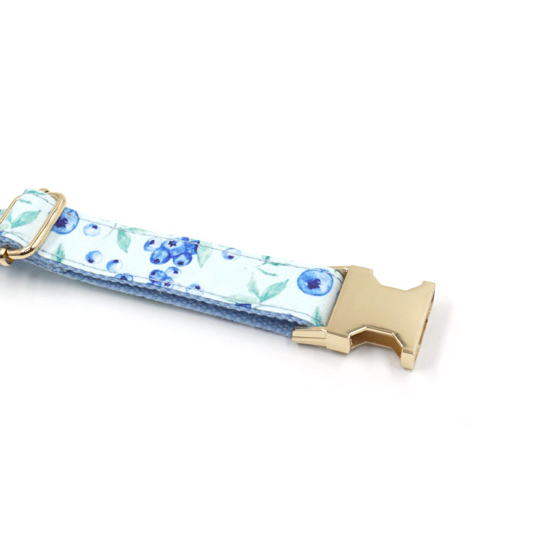 Blueberry Letter Print Dog Collar