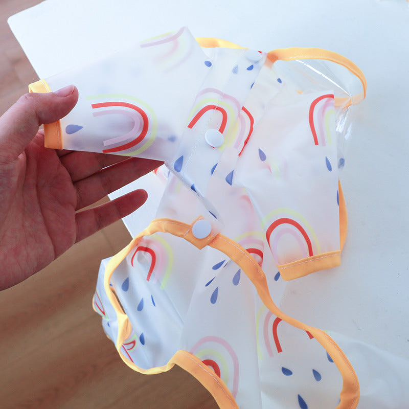 Transparent Waterproof Rainbow Pet Poncho