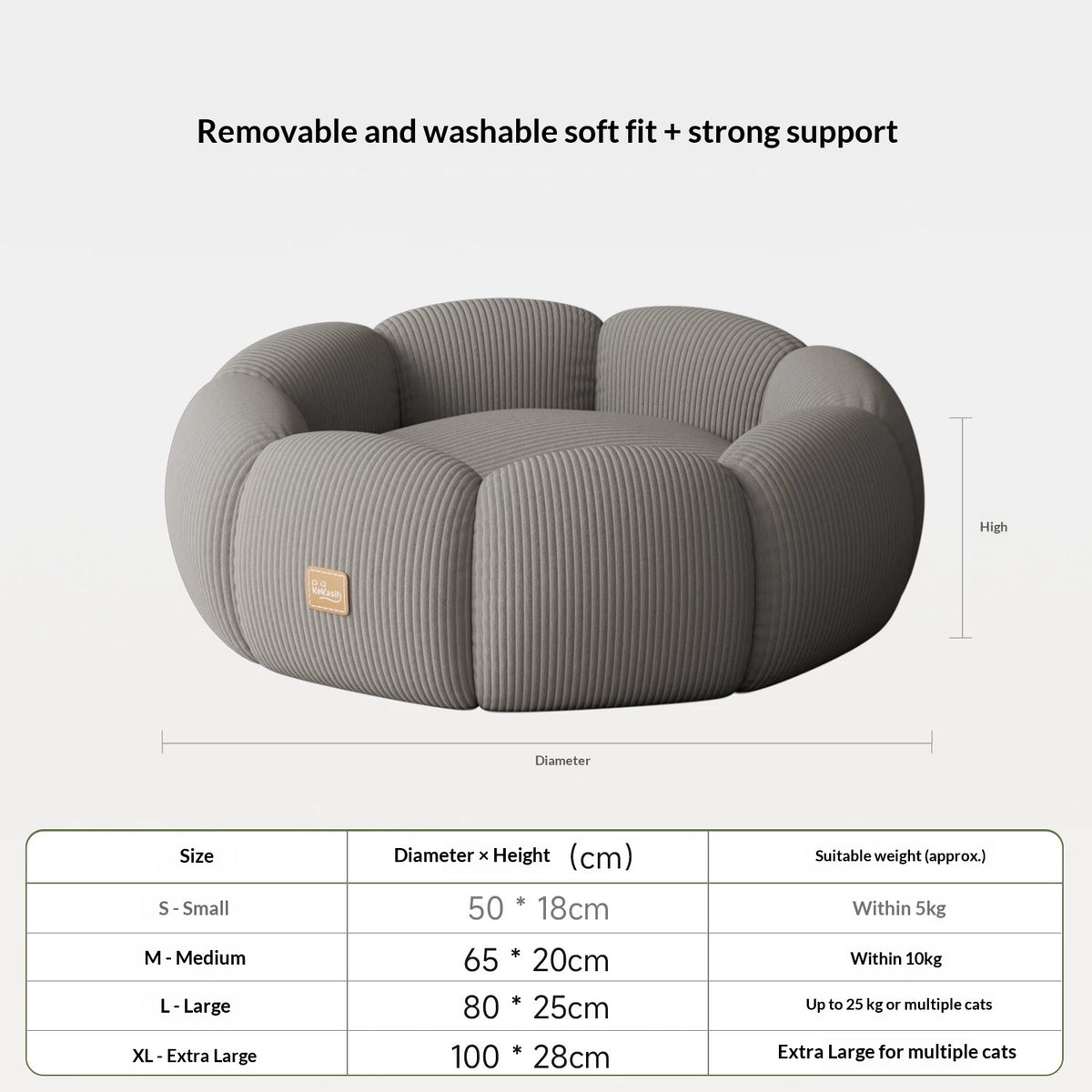 All-Season Round Pet Bed