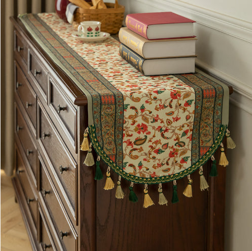 Vintage American Fringe Long Table Runner