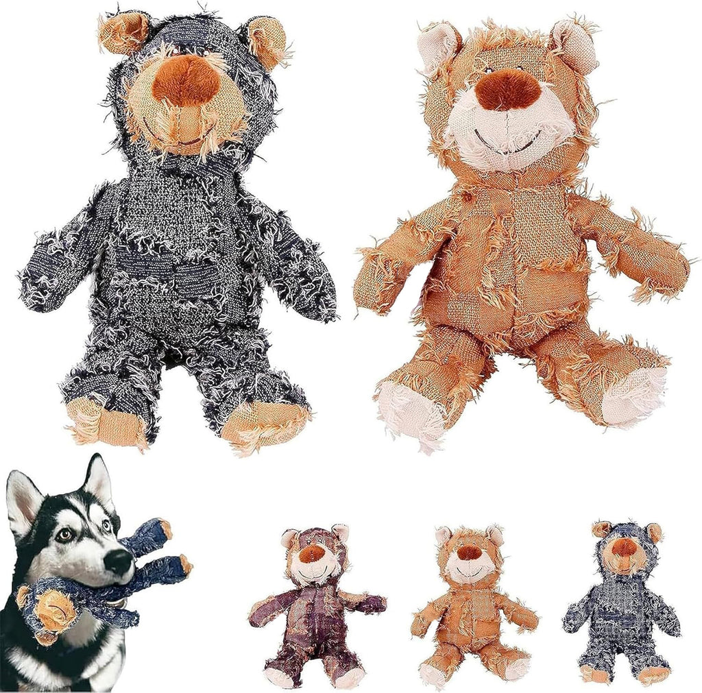 Indestructible Robust Bear, New Indestructible Squeaky Toys For Dogs, Durable Squeaky Dog Toys For Heavy Chewers, Interactive Dog Toys