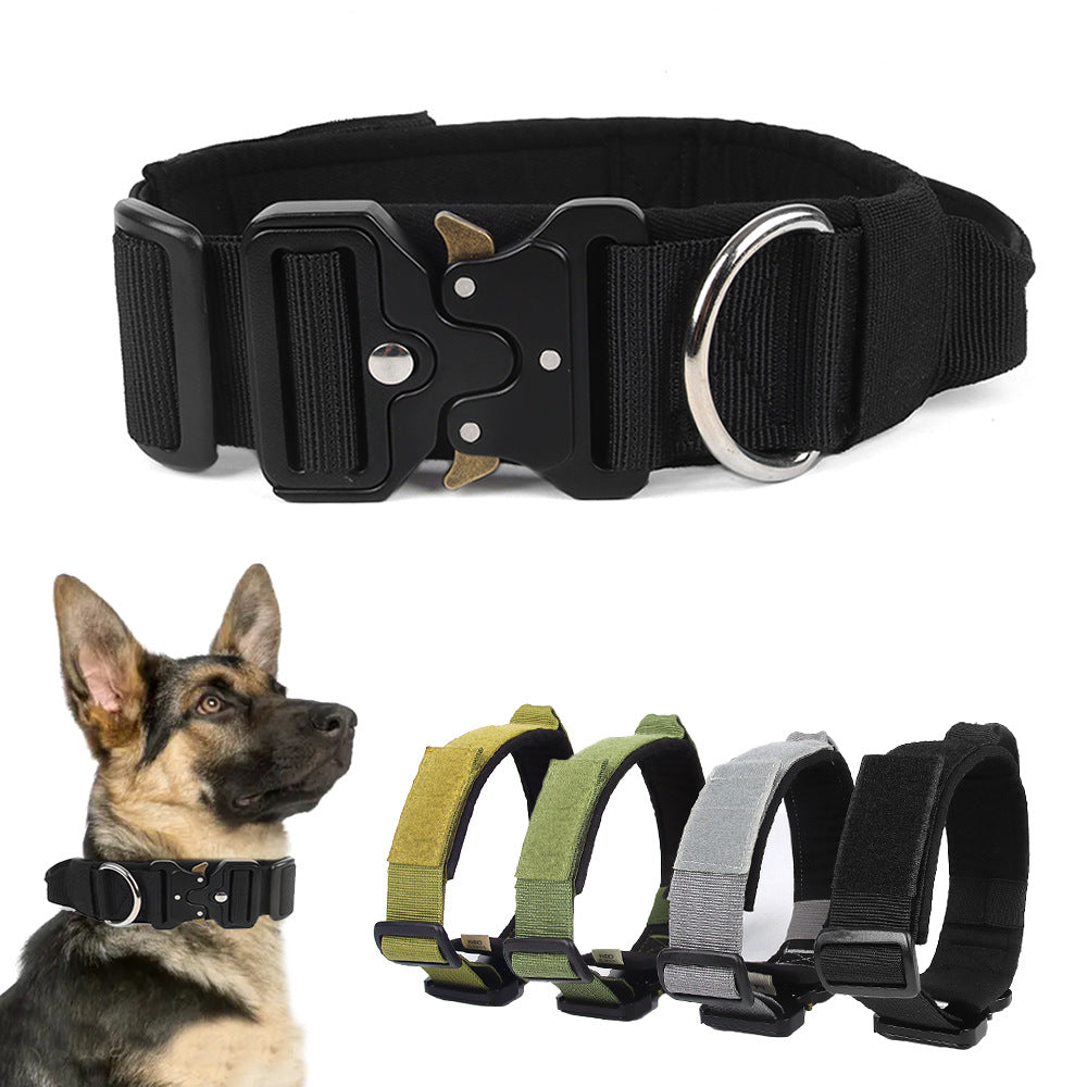 Pet Collar Pull-Resistant Large Dog Lifting Tactical Collar