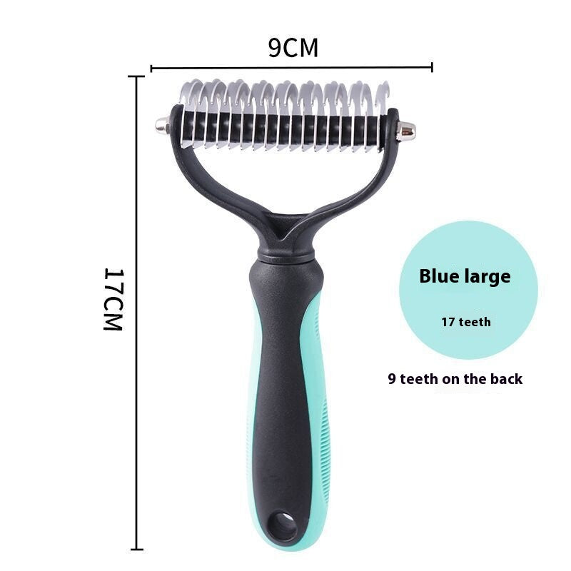 Double-Sided Stainless Steel Pet Hair Unknotting Comb