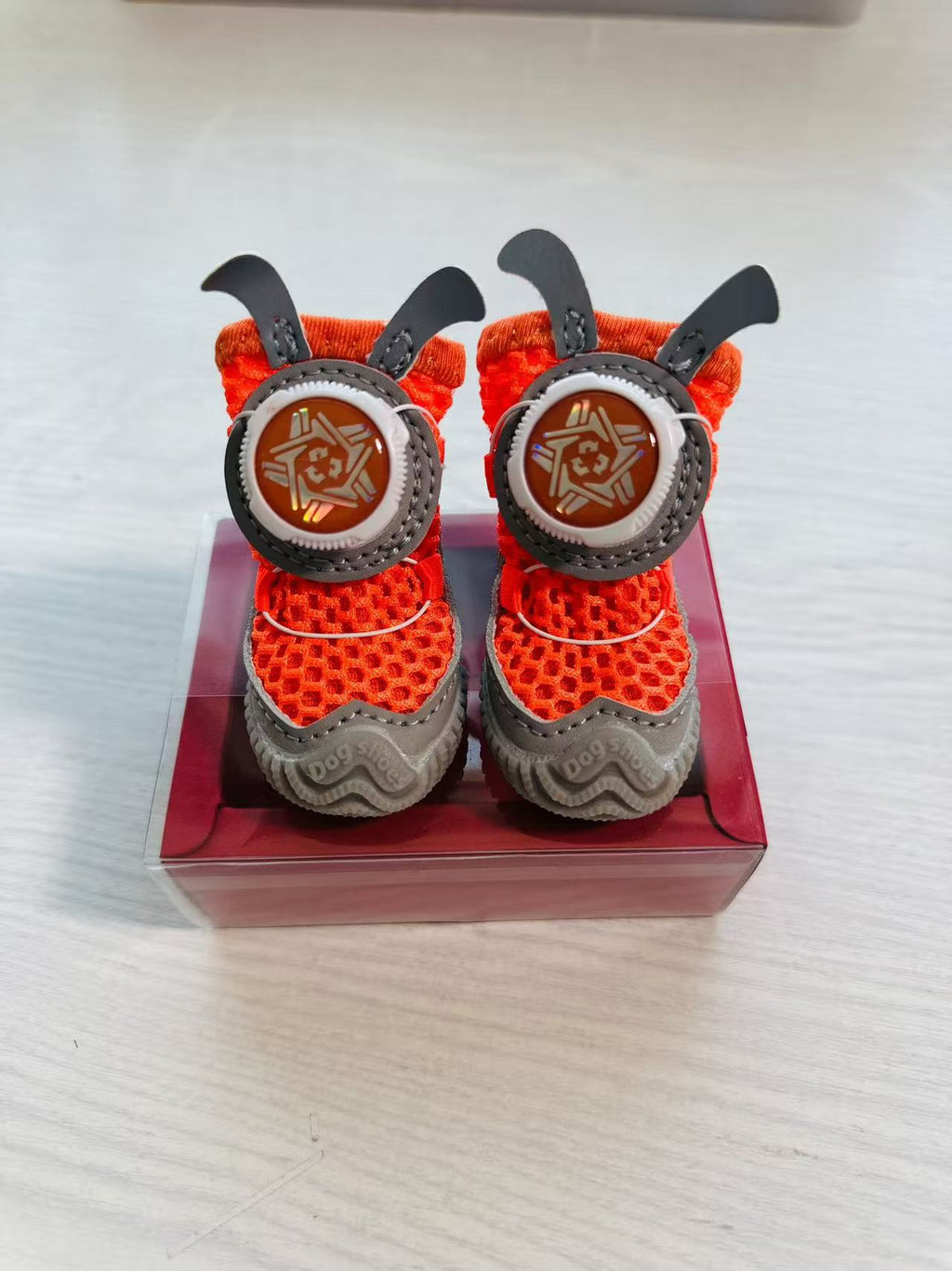 Small Dog Mesh Shoes With Rotating Button