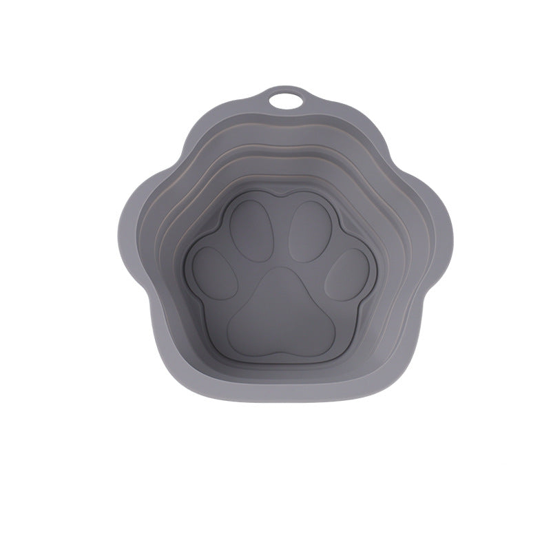 Foldable Silicone Dog Food Bowl