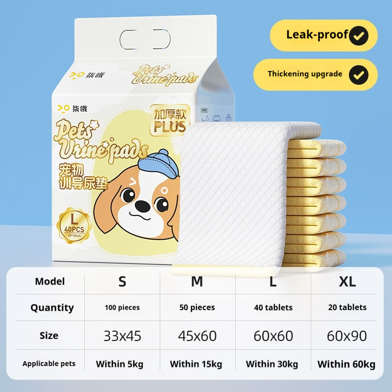 Pet Thickened Dog Pee Pads With Deodorizing Feature