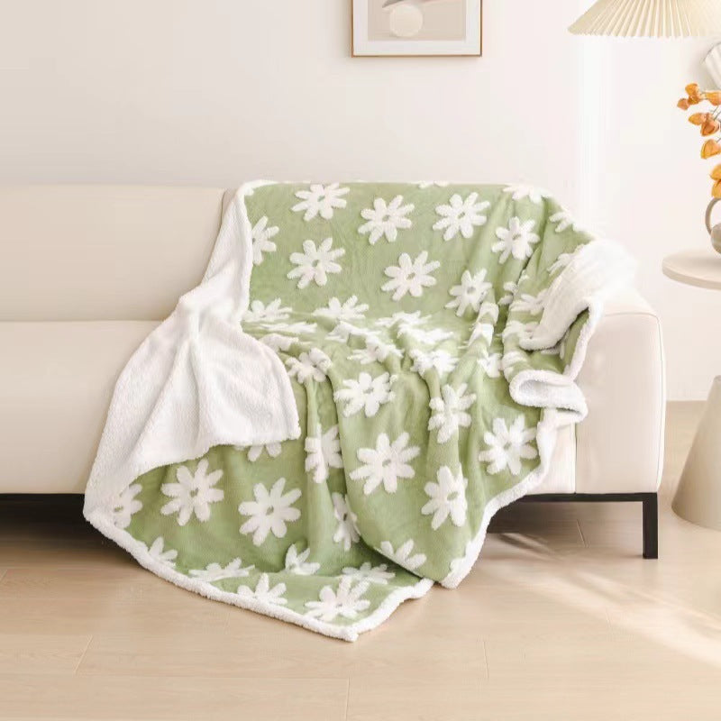 Waterproof Flannel and Sherpa Fleece Pet Blanket