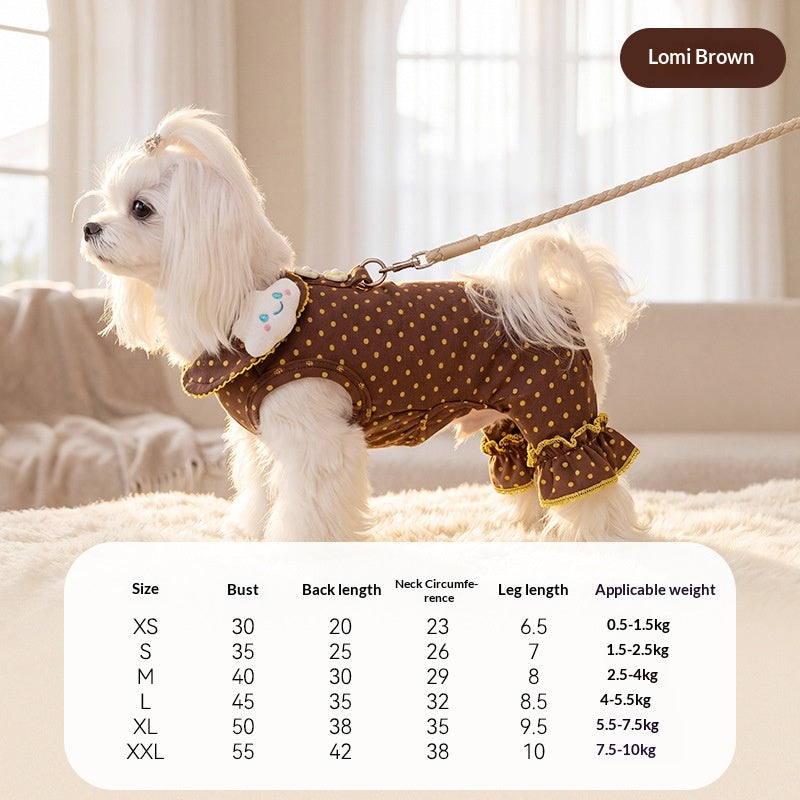 Polka-Dot Dog Harness Belly Wrap