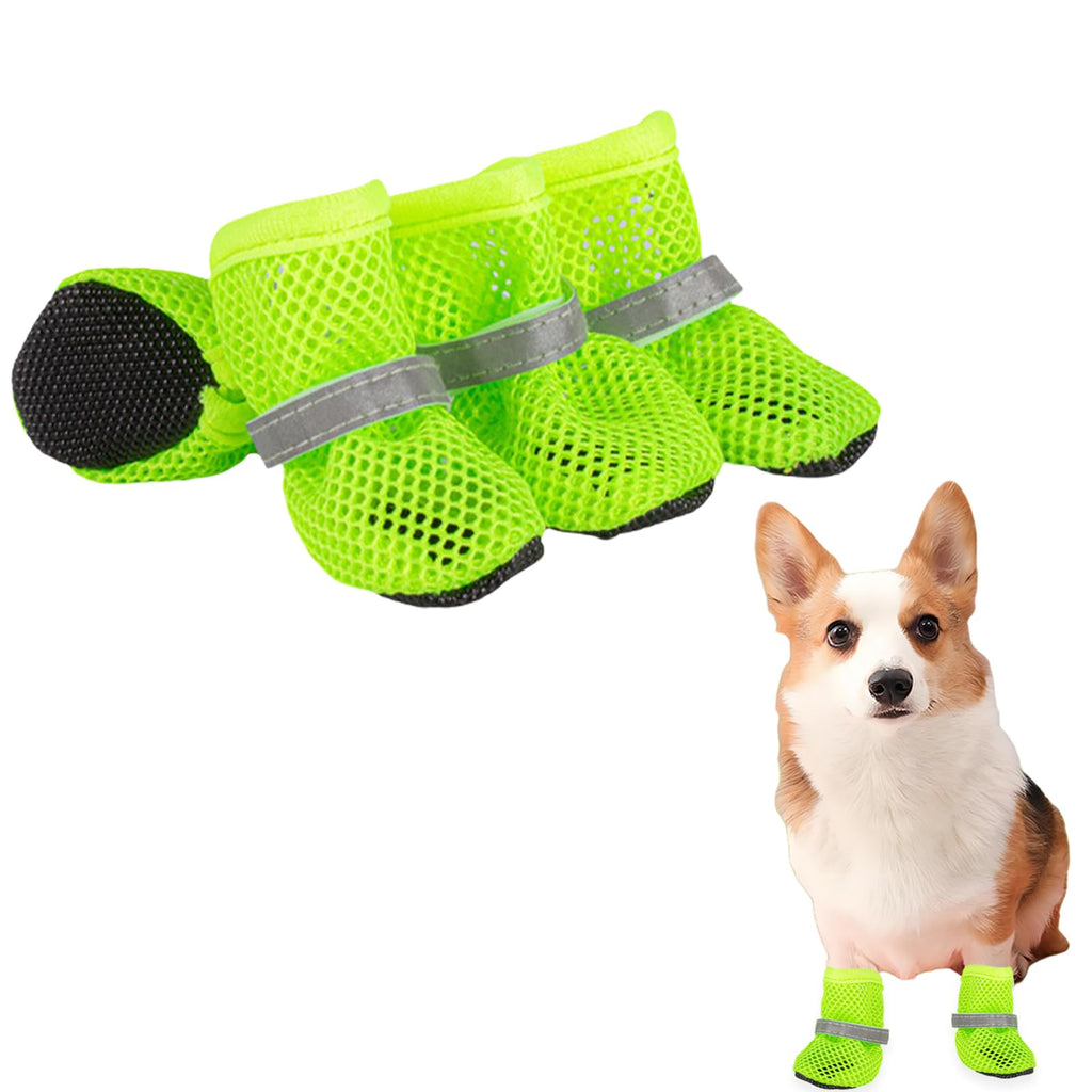 Small Dog Summer Mesh Boots With Non-Slip Soles