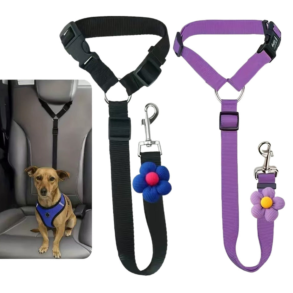 Elastic Reflective Dog Car Harness Strap