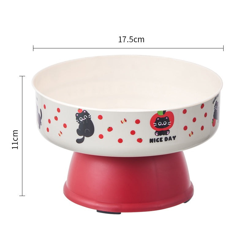 Stainless Steel Tall-Base Neck-Support Large-Capacity Pet Feeder