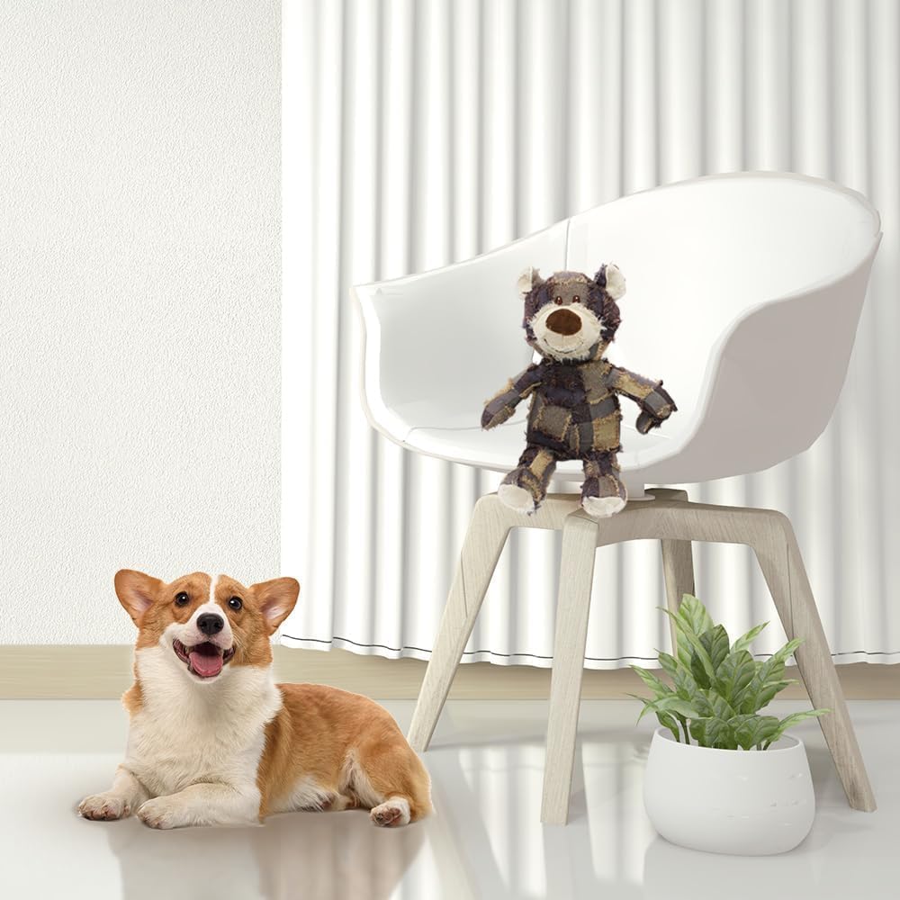 Indestructible Robust Bear, New Indestructible Squeaky Toys For Dogs, Durable Squeaky Dog Toys For Heavy Chewers, Interactive Dog Toys
