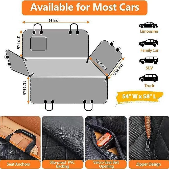 Water And Dirt Resistant Anti-Bite Pet Car Mat