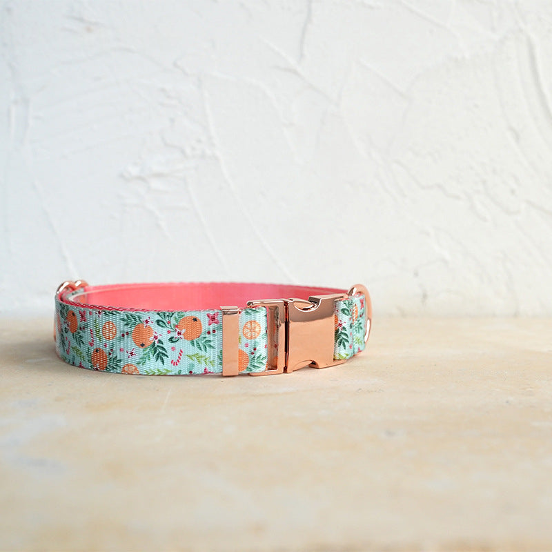 Floral Print Faux Nylon Pet Collar