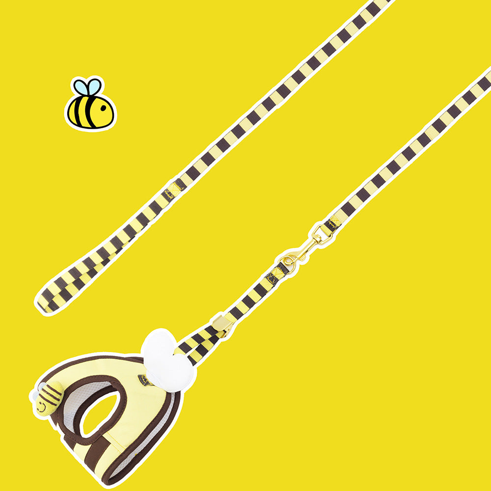 Small Bee Dog Leash and Harness Set