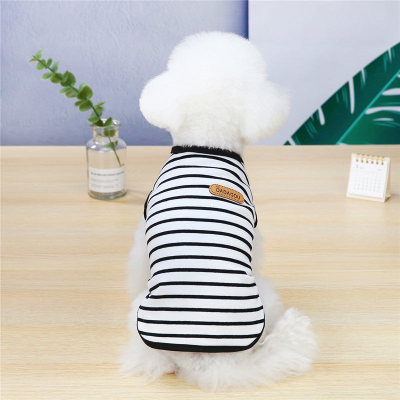 Spring And Summer Casual Striped Pet Vest
