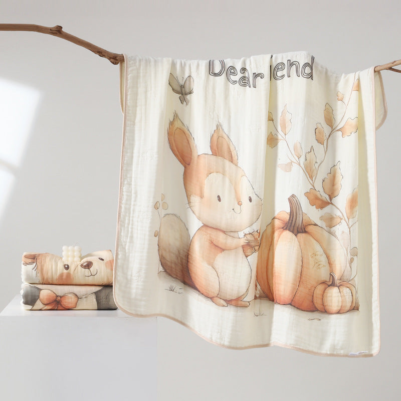 One-Piece Cartoon Cotton Baby Blanket